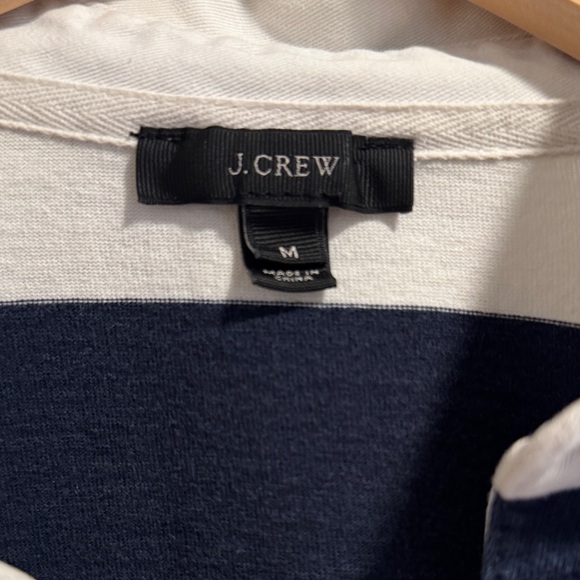 Jcrew Striped Long Sleeve Polo Shirt - Picture 2 of 2